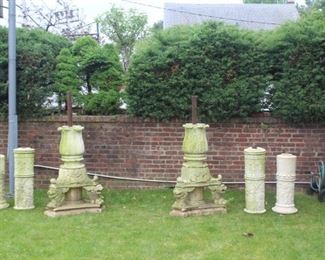 Magnificent Pair Of Antique Marble Columns
