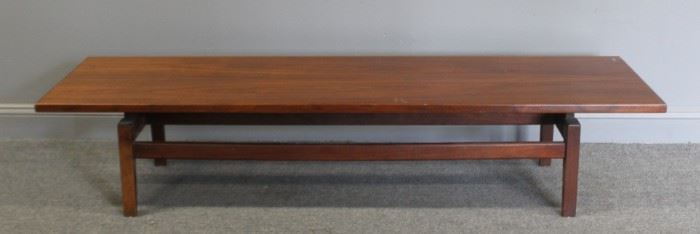 MIDCENTURY Jens Risom Signed Teak Bench