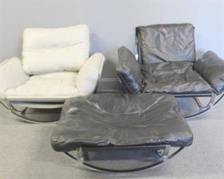 MIDCENTURY Pair Of Chrome Chairs An