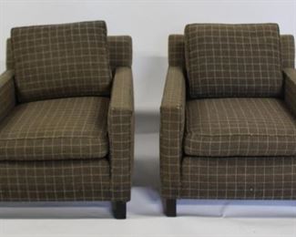 MIDCENTURY Pair Of Dunbar Signed Upholstered