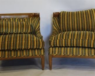 MIDCENTURY Pair Of Gibbings Style Upholstered