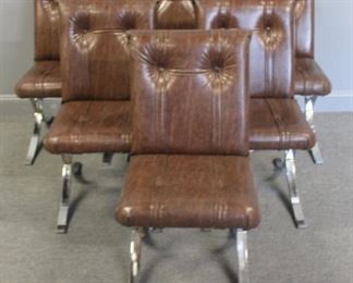 MIDCENTURY Set Of X Frame Chrome Chairs