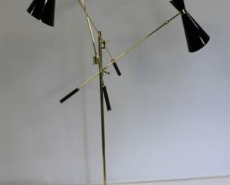 Midcentury Style Brass Trianali Standing Lamp