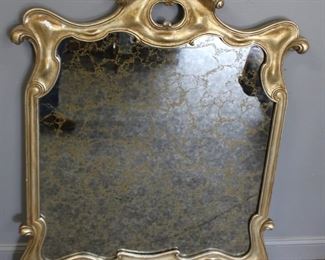 MIDCENTURY Silvergilt Wood Mirror