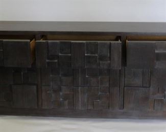 MIDCENTURY Style Ebonised And Cerused Oak