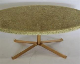 MIDCENTURY Style Oval Resin Top Coffee Table