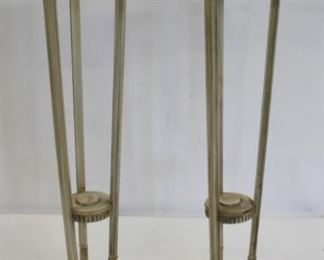 Pair Of Bleached Wood Empire Style Pedestals