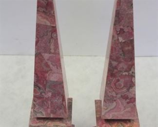 Pair Of Decorative Marble Obelisks