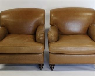 Pair Of Mason Art Custom Cowhide Club Chairs