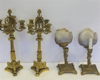 Pairs Of Antique Candlestick Candlebra