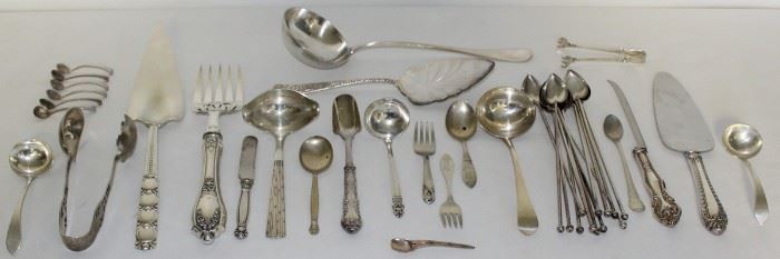 SILVER Assorted Silver Flatware and Serving Pcs