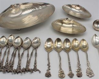 SILVER Sterling Shells and Assorted Demitasse