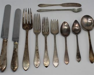 STERLING Pc Tiffany Co Queen Anne Flatware