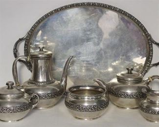 STERLING Pc Tiffany Co Tea Service with Tray