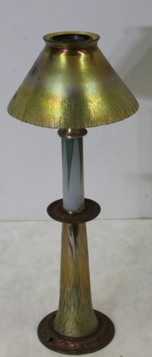 TIFFANY STUDIOS Favrille Glass Candle Lamp