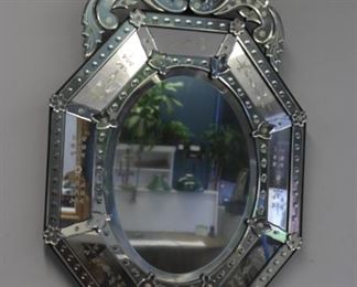 Vintage And Quality Venetian Glass Mirror