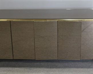 Vintage Mirrored And Brass Cabinet