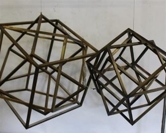Vintage Patinated Metal Sphere Form
