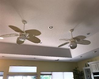 Beautiful ceiling fans. Will be down and ready to go before the sale. 