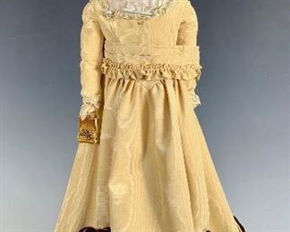 German Reinforced Poured Wax Doll C. 1870   