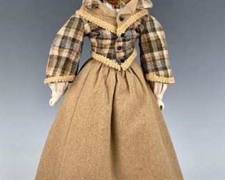 German Civil War China Doll C. 1860's         