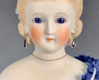 German Glass-Eyed Parian C. 1870                  
