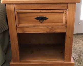Knotty Pine Bedroom : Dresser, Chest, 2 Nightstands, Armoire, King Metal Bed Frame, Mattress/BS