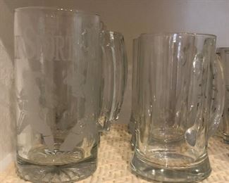 A nice selection of Beer Steins, Pilsners and Glasses