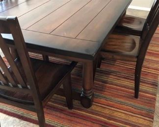 Dining Table w 6 Chairs  (3' 3 1/2" x 7')                                 Pier One Imports Area Rug  "Tapis" 6 x 9