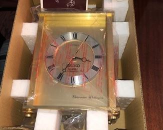 Brass seiko clock