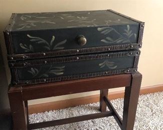 Stenciled chest and stand