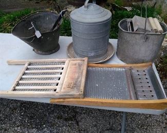 WASH BOARD-COAL BUCKET-MISC