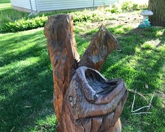 Large Wood Fish Carving/Sculpture