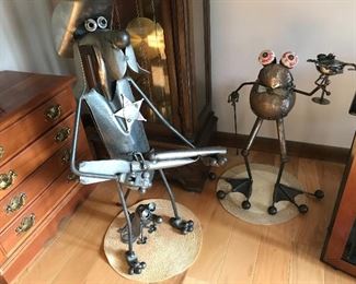 Original Metal Sculptures - Dogs and Frogs