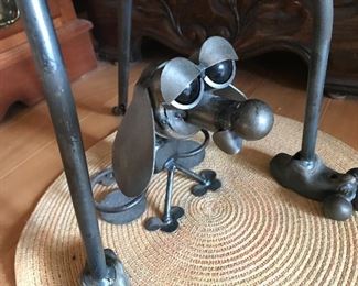 Original Metal Sculptures - Dogs and Frogs