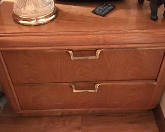 Oak Bedside table with drawers