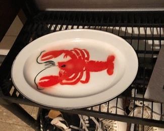 Enamel lobster platter