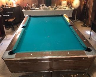 vintage pool table