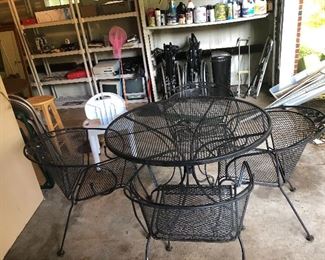 Iron Table and Chairs