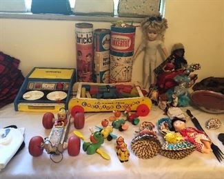 Vintage toys, Fisher Price, Tinkertoy, dolls and more