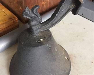 Cast iron bell with squirrel
