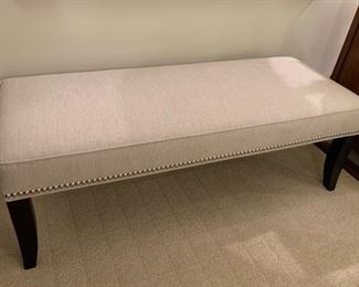 32. BEIGE SITTING BENCH (52" x 21" x 17")