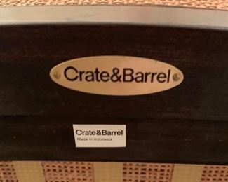 22. CRATE & BARREL CANE CHAIR (30" x 28" x 34")