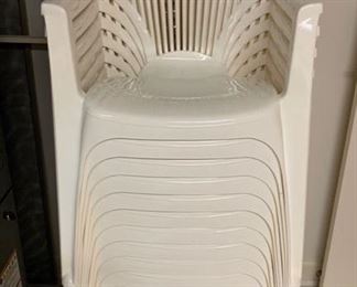 SET OF 12 OUTDOOR CHAIRS - RARELY USED