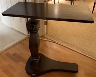 74. FRONTGATE PULLUP TABLE; TABLE HEIGHT ADJUSTABLE