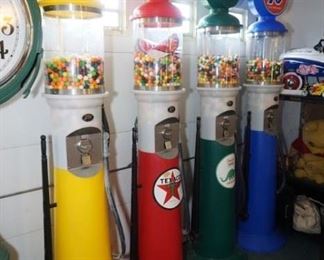 4 Gas Pump Gumball Machines