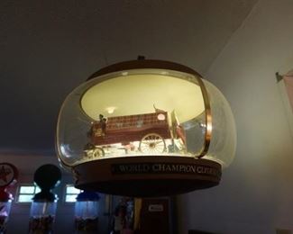 World Champion Clydesdale Budweiser Hanging Light - -Perfect working order