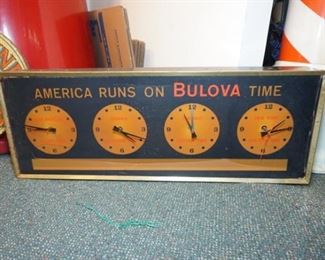 Bulova advertising clock