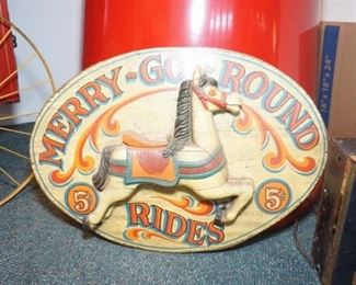Merry-Go-Round Rides sign
