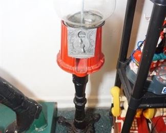 Gumball machine on stand